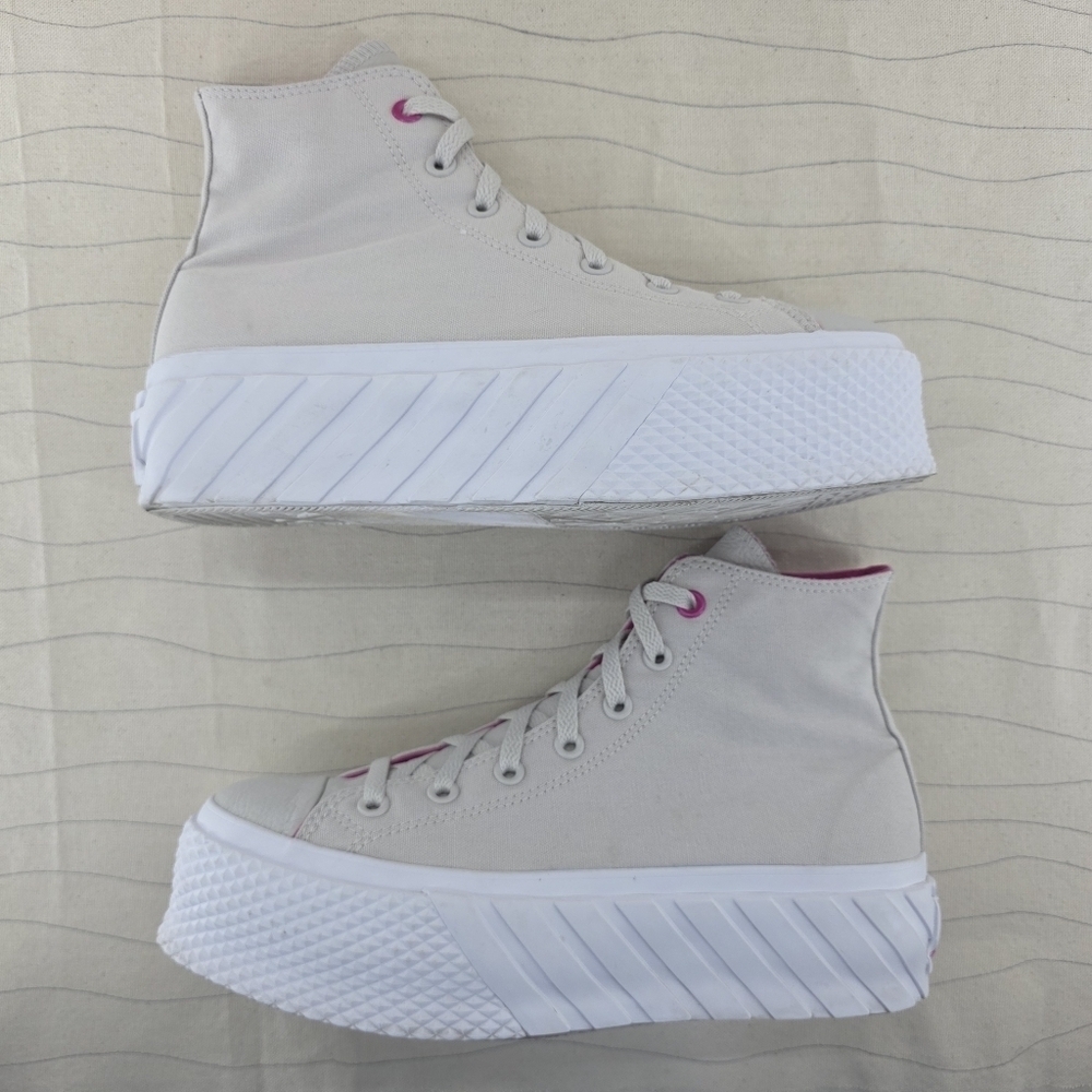Converse Womens Chuck Taylor All Star Lift 2X Hi Putty Platform Shoes Size 9.5 - Picture 10 of 12